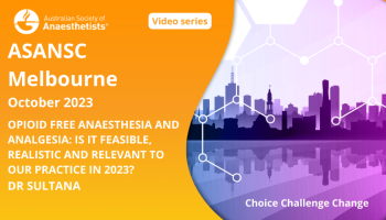 Opioid free anaesthesia and analgesia