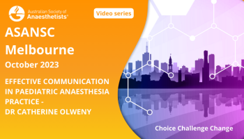 Effective communication in paediatric anaesthesia