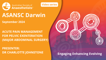Acute pain management for pelvic exenteration (major abdominal surgery)