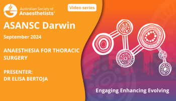 Anaesthesia for thoracic surgery