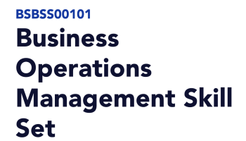Business Operations Management Skill Set