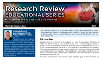 Management of mild paediatric pain and fever