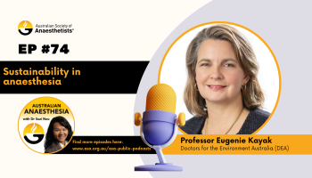 Sustainability in anaesthesia with Professor Eugenie Kayak
